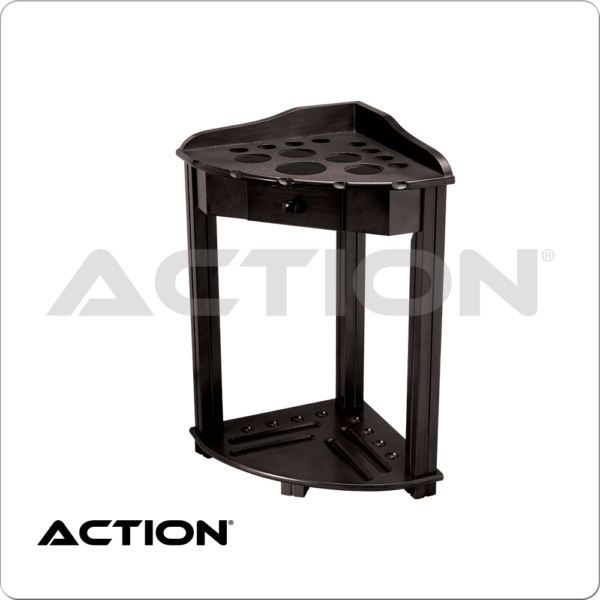 Deluxe 8 Cue Floor Rack w/ Drawer - Midnight